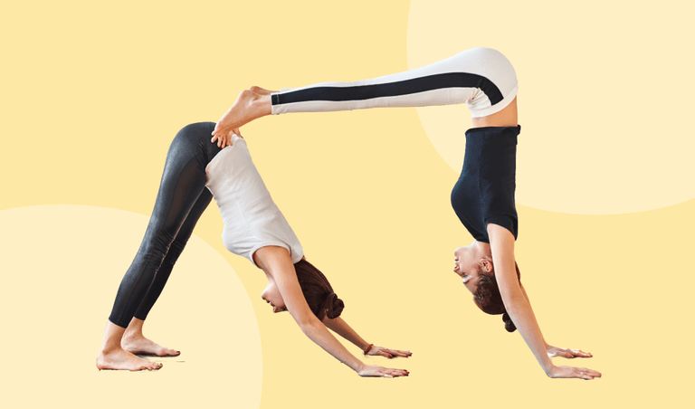 Easy Yoga Poses for Two People — Unimeal, duo yoga poses