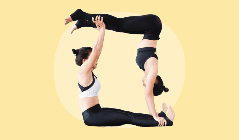 Easy Yoga Poses for Two People — Unimeal, duo yoga poses 
