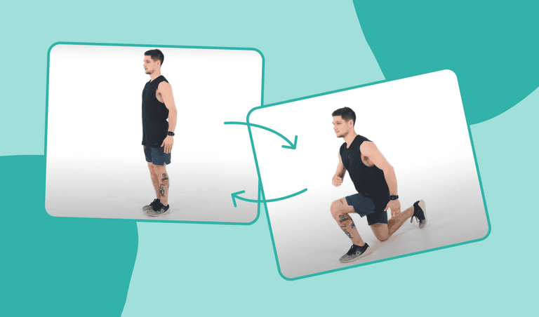 Alternating front lunges