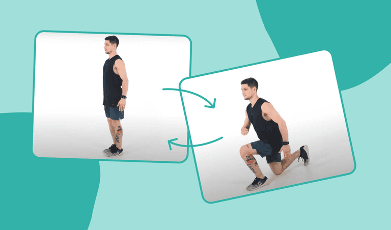 Alternating front lunges