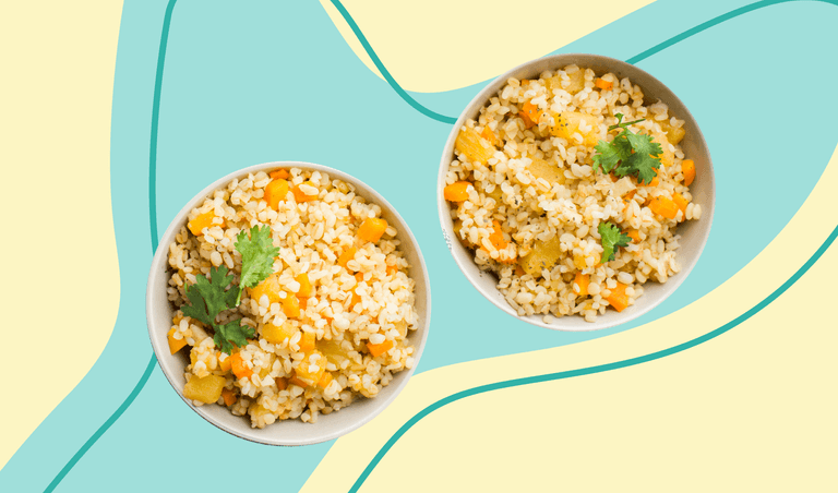 Bulgur with pumpkin and dried apricots