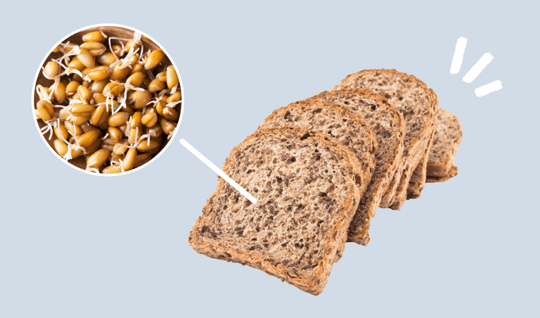 Sprouted whole grain bread satiates your hunger for longer