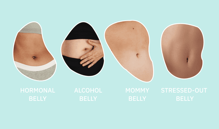The shape of your belly is dictated by the reasons behind it