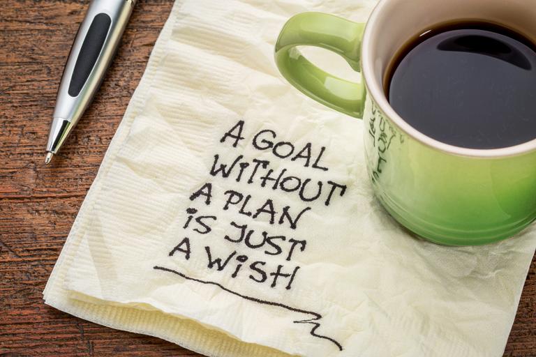 A goal without a plan is just a wish inscription | Shutterstock