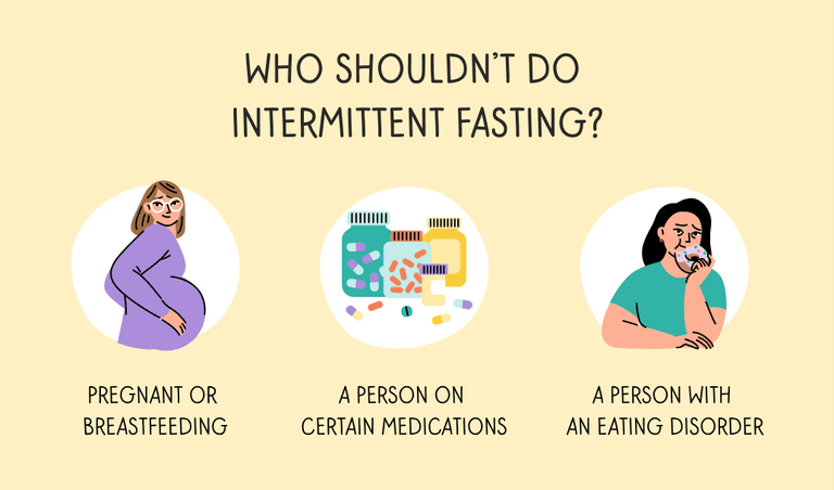 aa picture describing who shouldn't do intermittent fasting