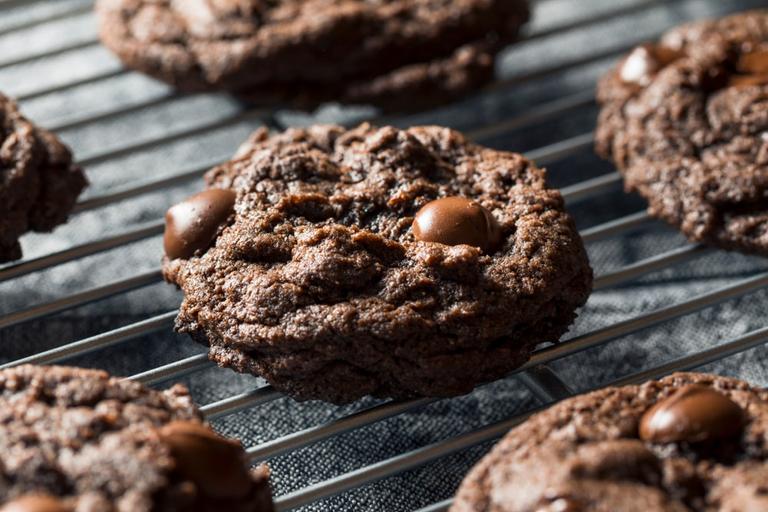 Vegan double chocolate gluten-free cookies