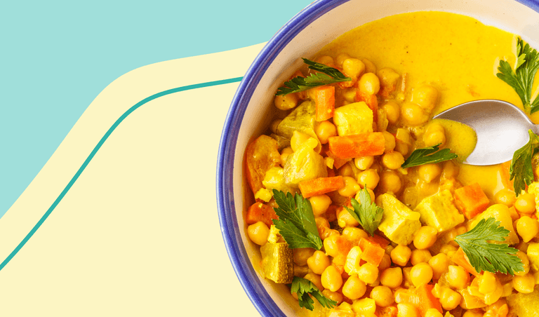 Chickpeas “Curry” with tofu